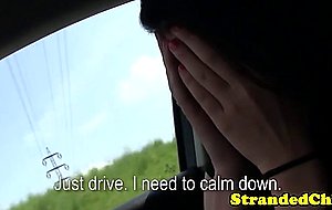 Raven teen hitchhiker has some rebound sex