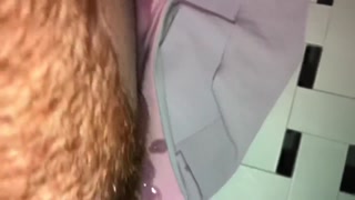 Sniffing, Licking, &amp; Cumming in my Wife’s Dirty &amp; Stuck together Panties that I found in the Hamper