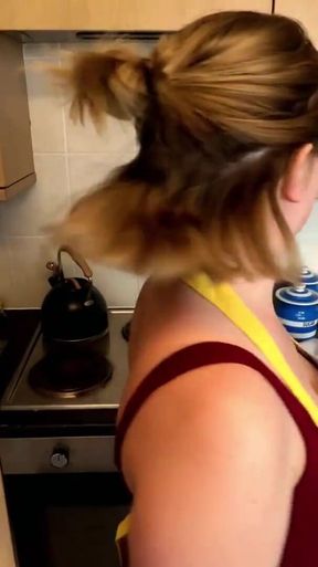 Stepmommy Gets Distracted by Stepson During Chores