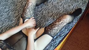my sexy lingerie and solo masturbation