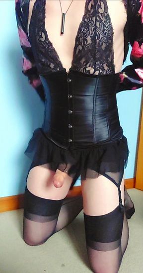 Harriet in sheer and satin