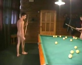 Nude Russian Soldiers Playing Pool