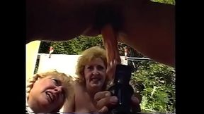 Various slinky grannies participate in an intense and wild orgy