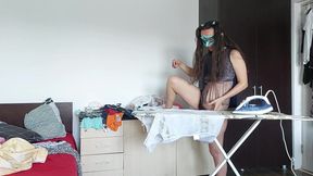 Hot Latina MILF gives hairy blowjob and rides cock