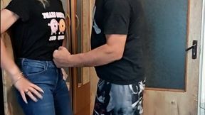 gonzo punch my belly hard while i wear jeans and t-shirt