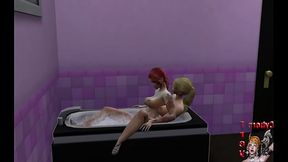 Sex with love bathtub