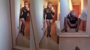 mon essayage robe transparente de chez  maison close  et collant  wolford  tu ...