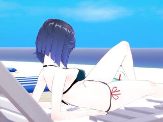 Yelan x Shenhe at the beach (genshin impact) P1 STORY