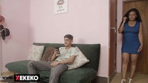 Big cocked Latina girlfriend bangs young buck raw &mdash;  giving him nasty creampie