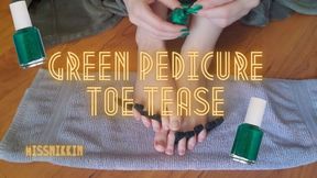 Green Pedicure Toe Tease