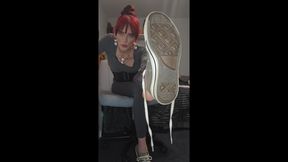 You are such a little shoe bitch. Take that loser unworthy tongue and clean every crevice of my shoes with it.