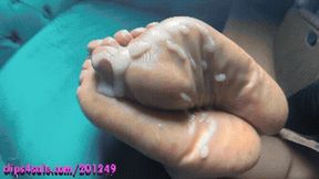 ass worship & oily soles Footjobs (Fat nut on my soles)