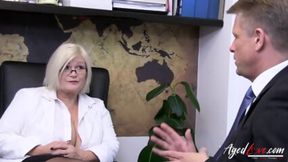 Busty Blonde Lacey Starr Gets Caught in the Office