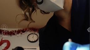 9 min POV watch hygienist Luna clean your teeth, scaling you teeth manually with her Montana jack scaler, and them switch to my electronic scaler, and then after polish and floss your teeth. And since you are cavity free I reward you with my ttitties