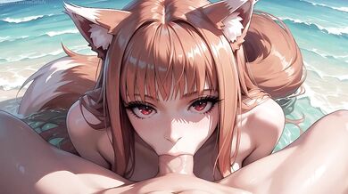 Public sex with Holo on the beach