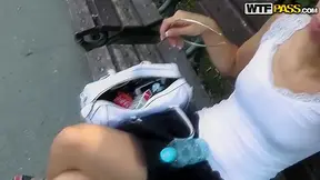 Sexual Darling Ferrera Gomes is stripping outside