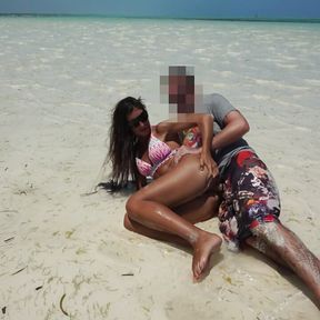 Deep Anal outdor sex on beach.Lisichka Mila Fox