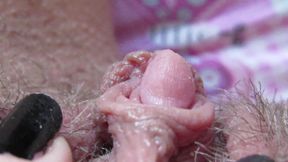 Close up on my juicy big clitoris