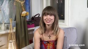 Curious Carla D Enjoys a Solo Moment While Watching Her Favorite Clips