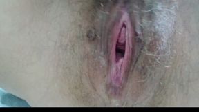 Mature MILF Pearl Drop From Hairy Pussy
