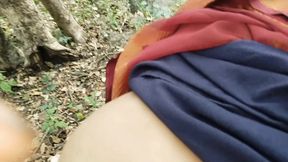 A Girl Was Seeing Porn Videos in Jungle a Strangers Came and He Was Fucking Her Very Hard so She Was Very Happy That Happened