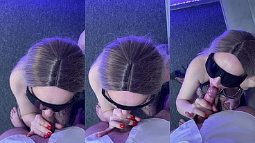 Latex Mistress Drains Her Slave – Deepthroat Strapon Worship & Balls Emptying
