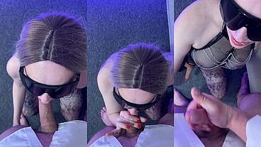 Latex Mistress Drains Her Slave – Deepthroat Strapon Worship & Balls Emptying