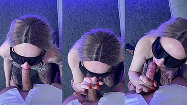 Latex Mistress Drains Her Slave – Deepthroat Strapon Worship & Balls Emptying