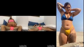 ruiva da o cuzinho pra desconhecido sem camisinha e logo depois vai na praia de fio dental fazer vadiagem