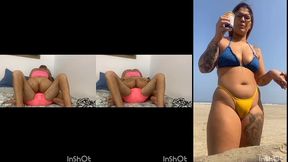 ruiva da o cuzinho pra desconhecido sem camisinha e logo depois vai na praia de fio dental fazer vadiagem