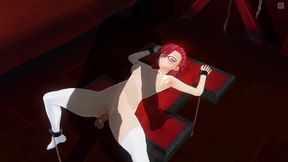 3D Hentai basement mystery: Redhead student tries anal for the first time