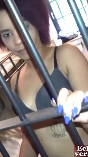 Memorable moment from "Police fucks poor skinny ebony teen in prison"
