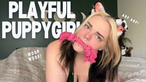 Puppygirl Playtime: Micro Bikini, Wagging Ass & Rope Toy Teases | Aria Eisley