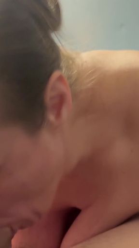 Thrilling moment from &quot;Mother in law enjoys the taste of her daughters husbands cock and cum!&quot;