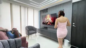 I Suggest Karaoke to My Big Ass Latina Stepsister so We Don't Get Bored and She Ends up Swallowing My Huge Juicy Cock