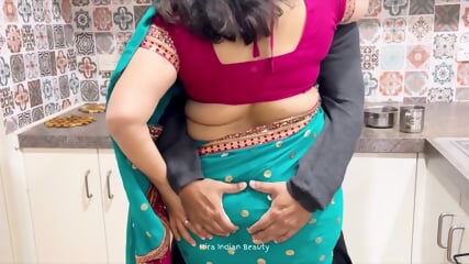 Big Boobs Married Indian wearing Saree