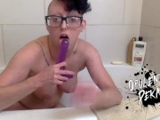 Nonbinary Messy Slut Drools, Gags On, And Fucks Dildo To Multiple Orgasms