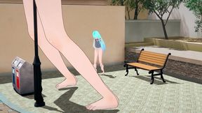 blonde giantess squirts hard from being watched