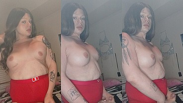 Tsladoll - big titty TS jerks off