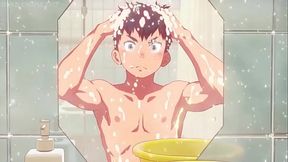 Anime yaoi bara Sauna Gay.  Jovem e com sedu&ccedil_&atilde_o. . . Perfil nejirosa (Twitter e Tik Tok)