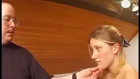 Flat Blonde Toy Having Time With Master