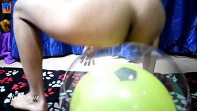 resting balloons with the ass and feet
