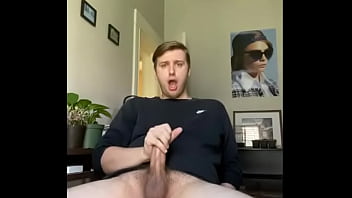 Jerking my big dick in front of the window!