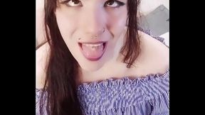 Horny girl Lammy Pixel, dildo and vibrator toy