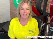 Gym milf drains all her clients