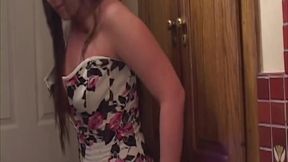 Bollard Grinding Slut Drools in Lesbian Shower Orgy