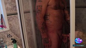 sexy bbw bambi beauty gives a wet blowjob in the shower