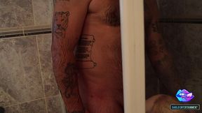 sexy bbw bambi beauty gives a wet blowjob in the shower