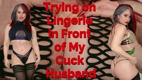 Trying on Lingerie in Front of My Cuck Husband: what should I wear when another man fucks me? Domina Andrea Rosu 1080