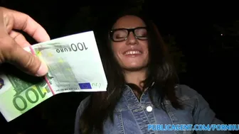 Russian Brunette Nataly Gold Fucks Stranger Outdoors in Explicit Public Encounter